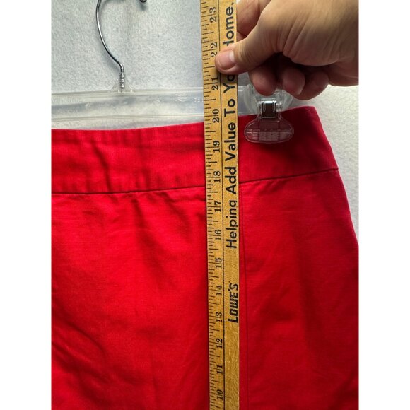 Banana Republic Red Linen-Blend Tie-Waist Skirt Size 2 - Picture 6 of 9